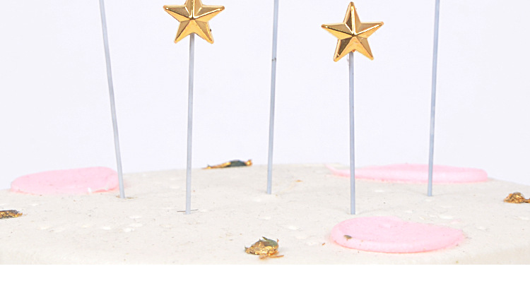 节日用品批发网红创意铂金小星星蛋糕装饰插牌百搭生日蛋糕装饰插牌 5个装详情12