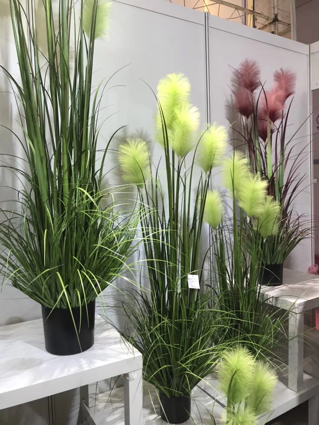 Bionic reed, pink muhly grass, sunny grass, indoor decorative green plants, potted plants, simulation plants, wedding props, decorative dogtail grass pic 2