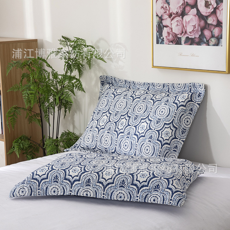 Export supply of pure cotton twill pillowcases, thickened cotton-padded dormitory household pillow core covers, 50*70 quilted pillowcases pic 13