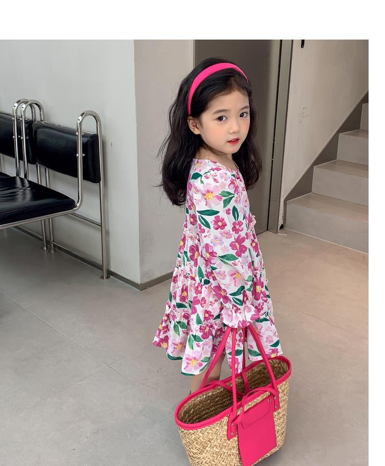 图图小象女童秋季童装儿童韩版碎花连衣裙洋气针织开衫宝宝套装详情45