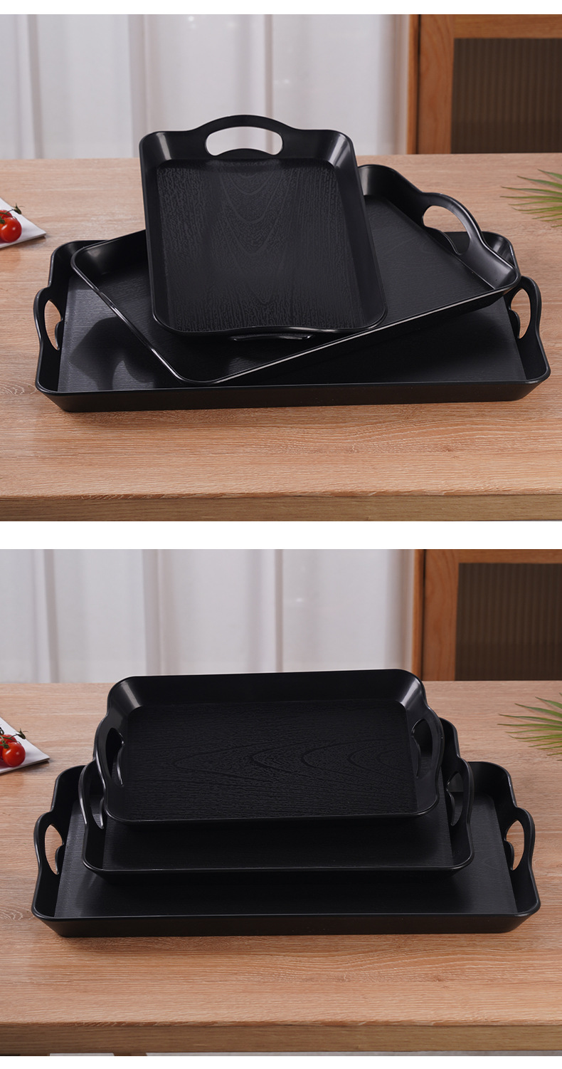 Estilo coreano binaural rectangular bandeja de plástico nueva bandeja de plástico PP para bar en casa café material diario tienda pic 19