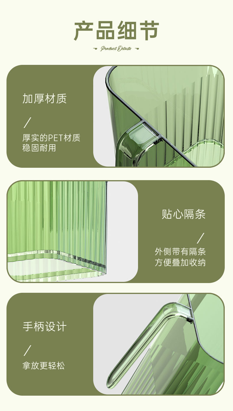 源厂冰箱侧门收纳盒办公收纳化妆收纳果蔬收纳盒食物分装保鲜盒详情5