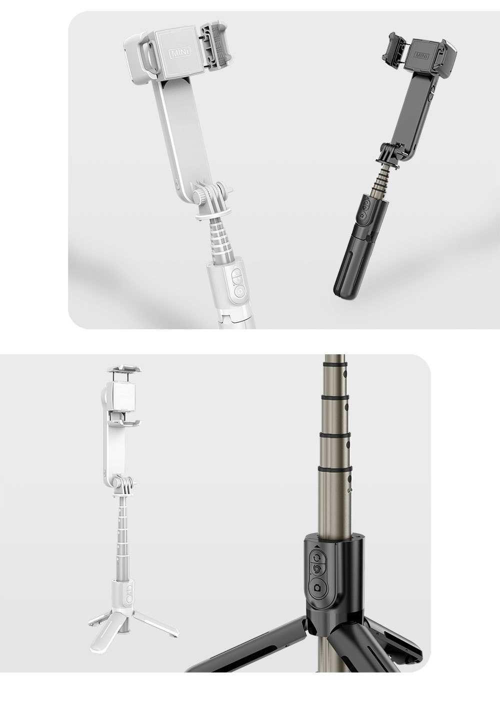 CYKE Bluetooth selfie stick wholesale, handheld stabilizer, anti-shake live streaming gimbal, camera stabilizer, fill light, mobile phone stand pic 19