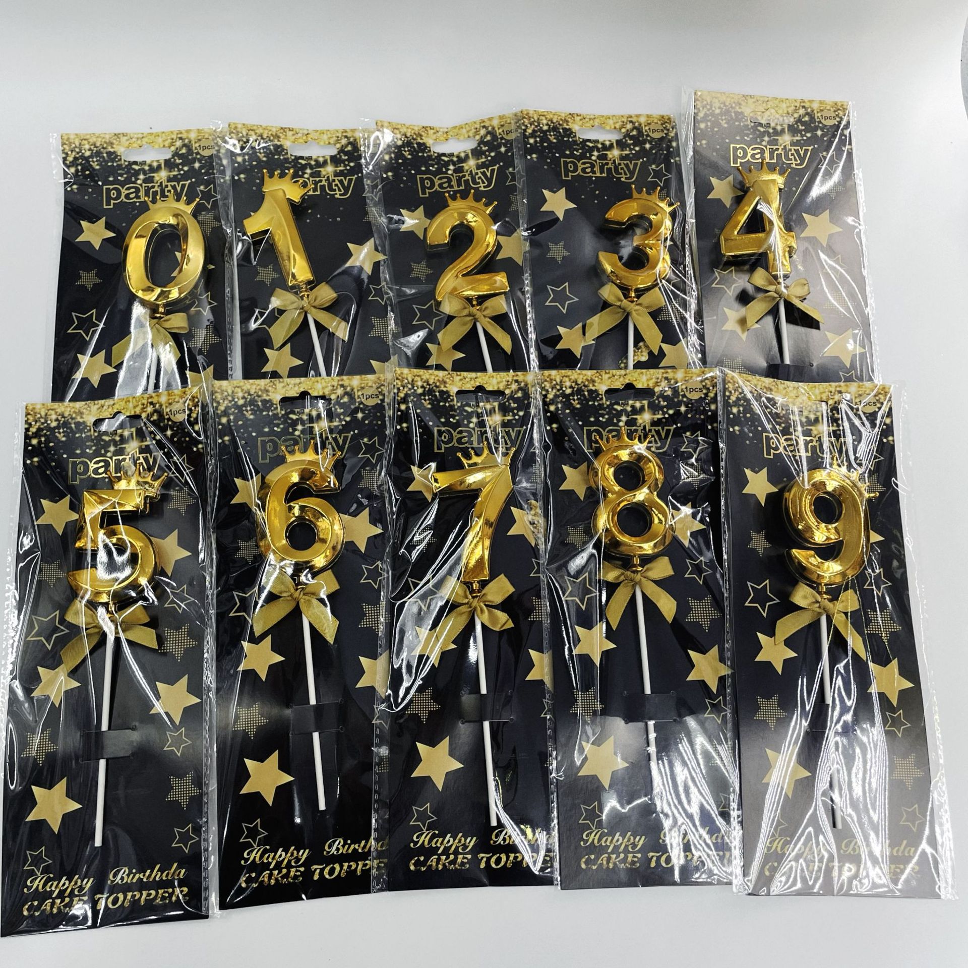 跨境创意新品3D立体皇冠数字插件派对生日蛋糕烘焙甜品台装饰摆件详情3