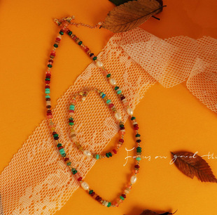 施家珍珠项链饰品女高级感精致毛衣链复古气质百搭小众锁骨链批发详情11