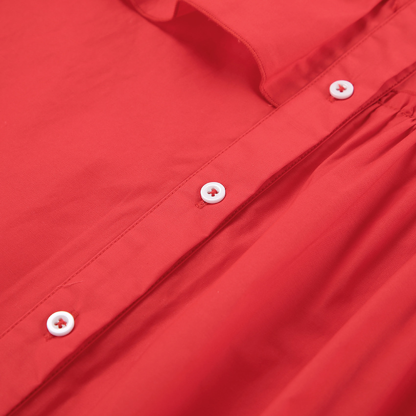 新年衬衫裙2024春夏设计感欧美ins长袖连衣裙休闲时尚宽松娃娃裙详情23