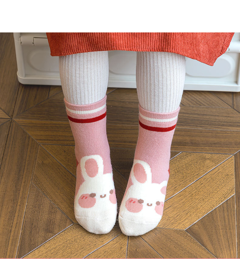敏榴2023冬季加厚毛圈毛巾袜子批发可爱卡通保暖宝宝棉袜女童袜子详情11