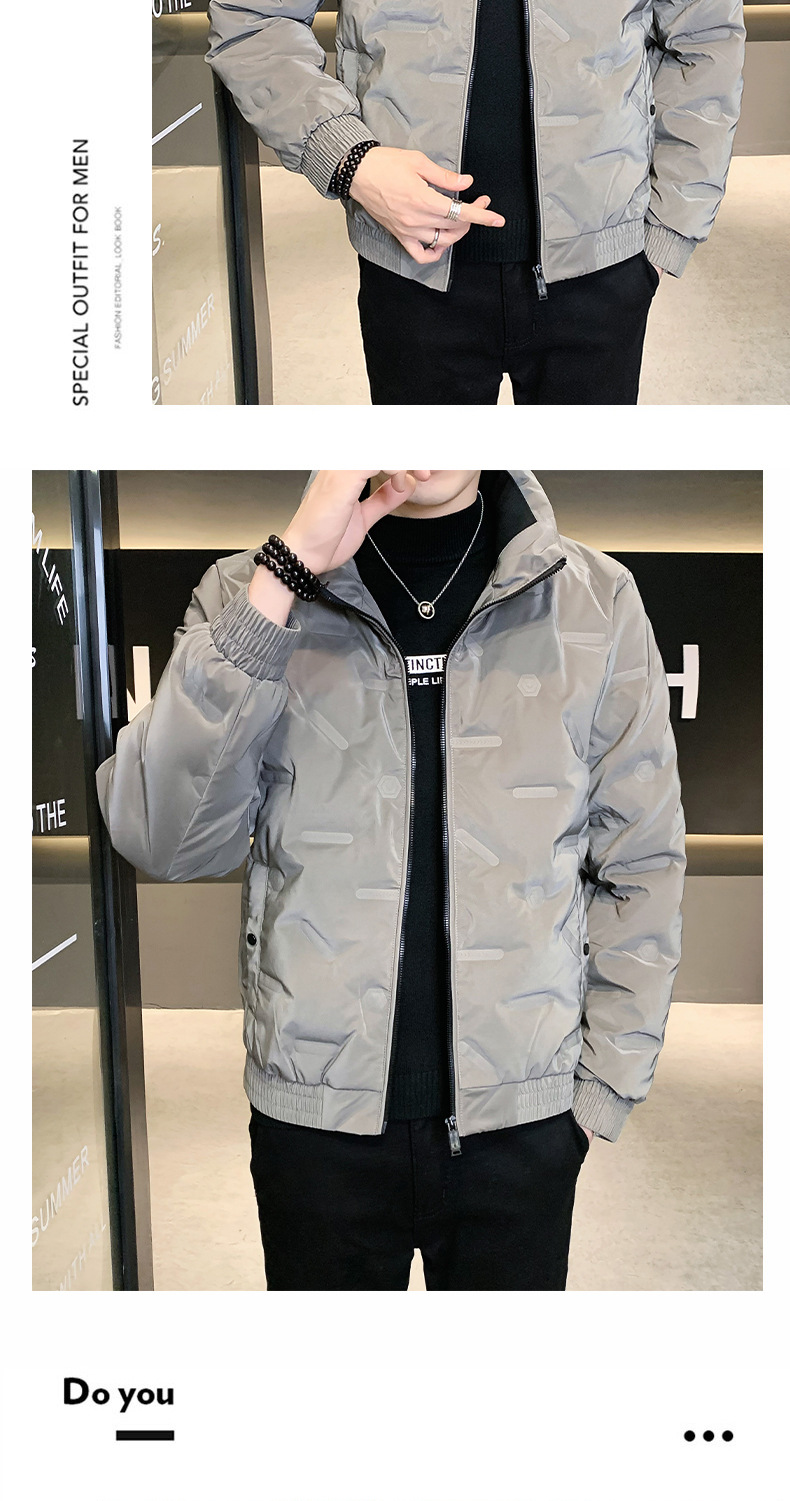 品质男士冬款羽绒服加绒加厚保暖亮面免洗韩版修身百搭羽绒服男详情11