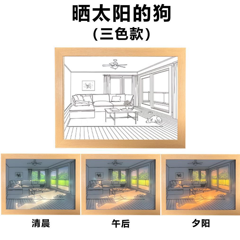 抖音同款灯光画现代卧室挂画客厅沙发背景墙装饰画简约氛围画详情7