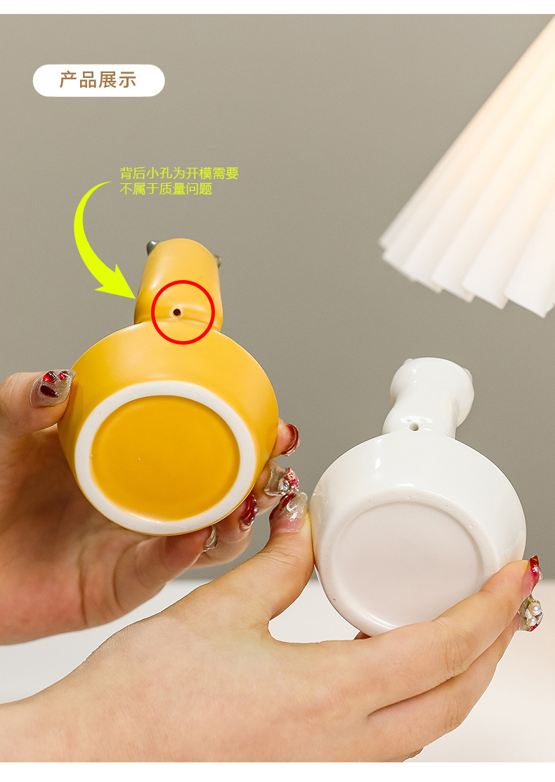 亚马逊爆款烟灰缸陶瓷家用客厅北欧风办公室茶几猫咪烟灰缸装饰品详情10