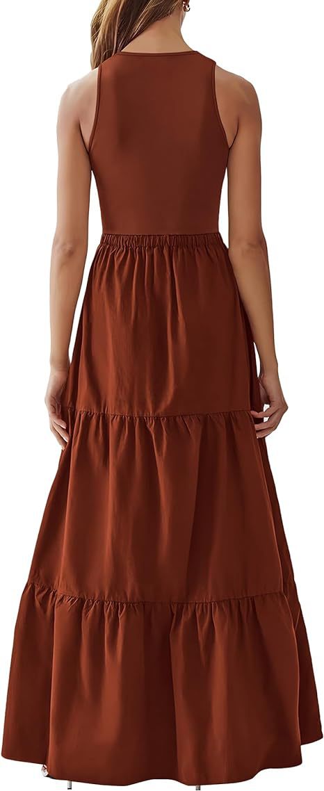 In 2025, the Amazon bestseller for cross-border women's clothing in Europe and America is a round-neck, striped, sleeveless vest pocket dress pic 33