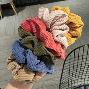 Wholesale of Japanese and Korean hair ties, large intestine hair bands, JK checkered retro leather band hair ties, Korean simple hair accessories, and pig large intestine accessories pic 3