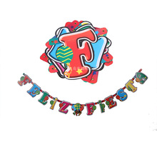 新款批发镭射烫金生日彩旗 纸质生日横幅 派对装饰挂条批发详情15
