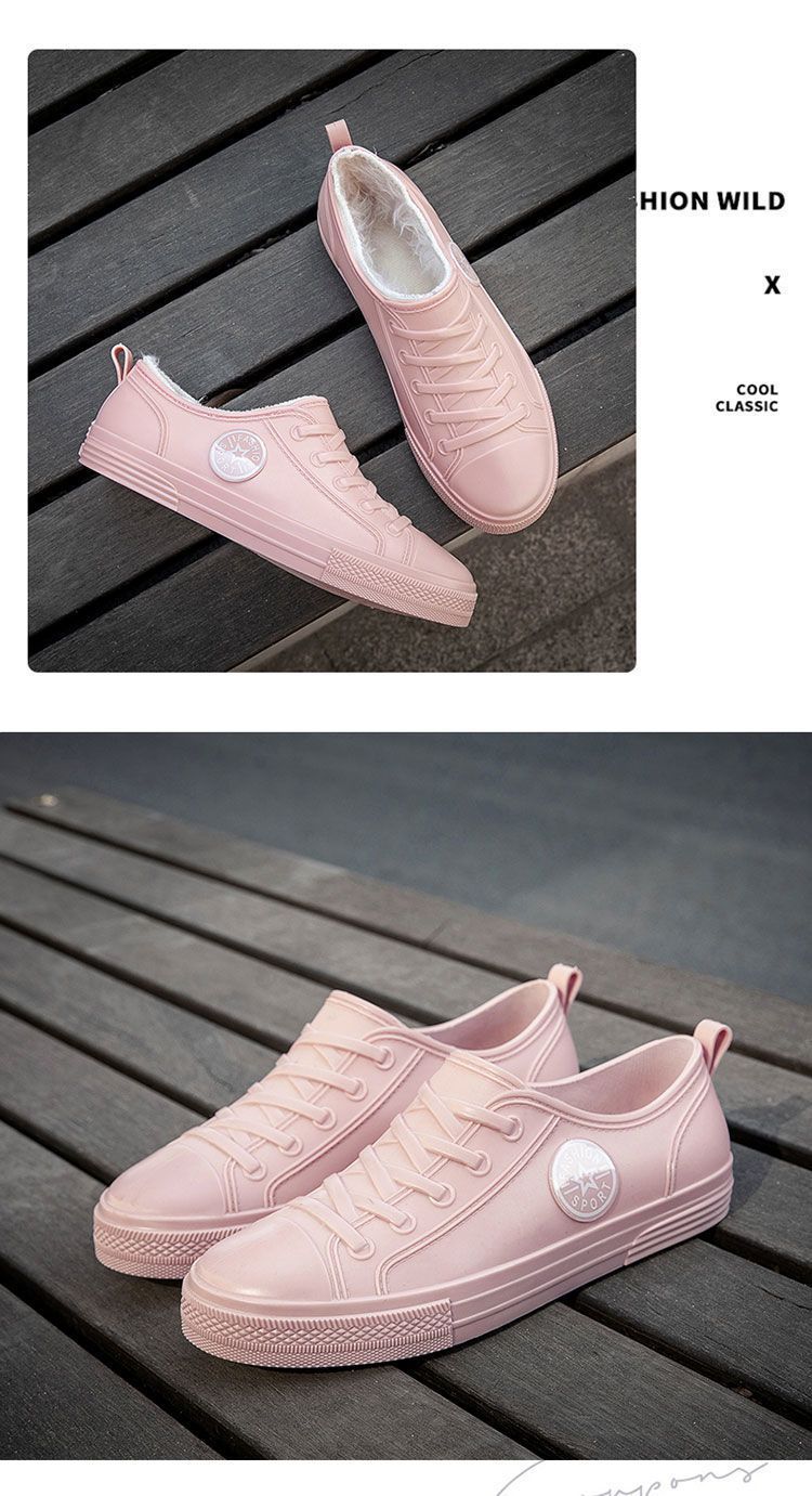 一件代发2024新款女雨鞋学生时尚低帮水鞋靴防滑短筒雨靴胶鞋套男详情8