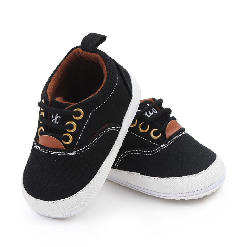 Spring and Autumn Soft rubber-soled multi-color canvas shoes, lace-up baby shoes, 0-1 year old infant casual shoes, walking shoes 2759 pic 5
