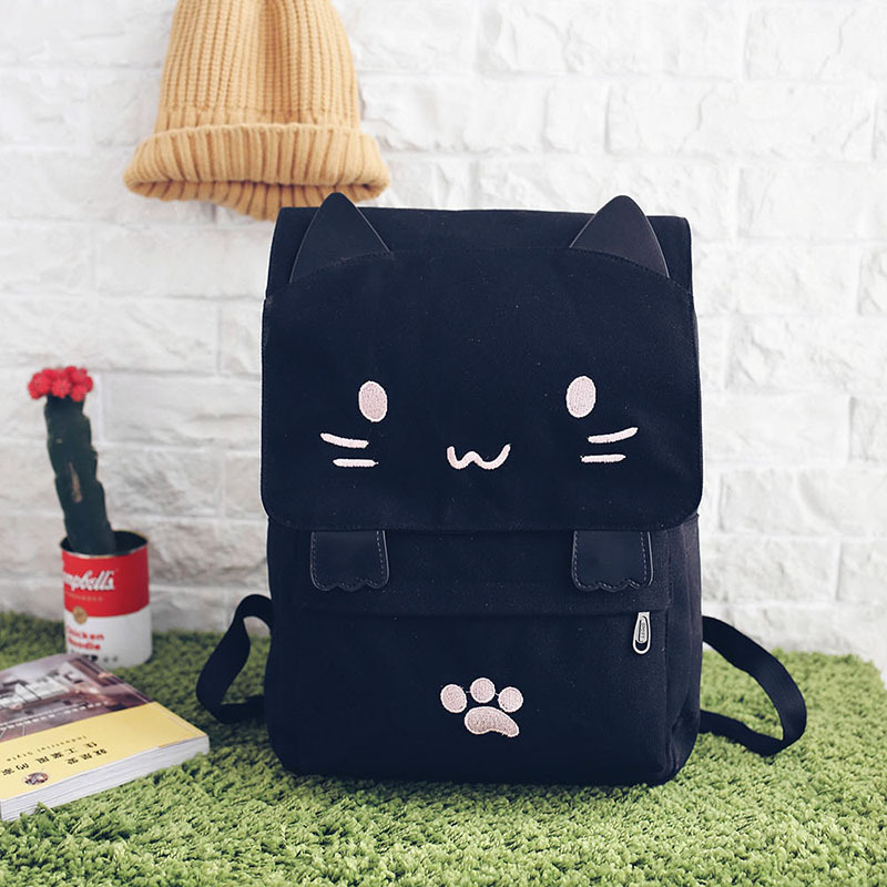 Wholesale Japanese-style cute three-dimensional cat large-capacity schoolbags, cute girls, pink and cute cartoon backpacks, backpacks for girls pic 42