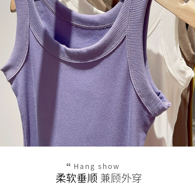 代发包邮抖音爆吊带女士背心女内搭2023年春夏季新款修身打底衫女详情12