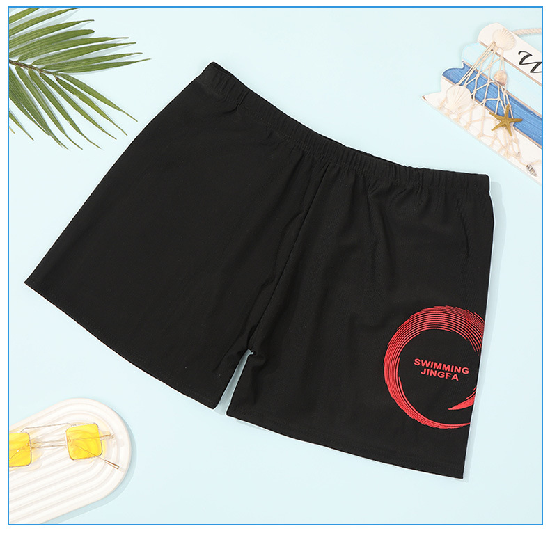 新款男士泳裤成人平角胶印沙滩裤泳池短裤男条纹游泳裤宽松舒适详情32