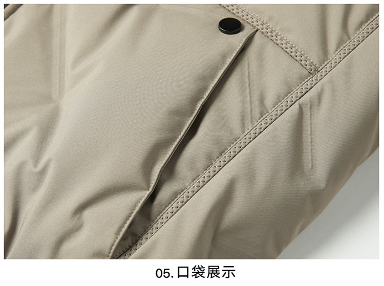 新款男士羽绒服棒球领蓬松开衫上衣灰鸭绒羽绒服男休闲冬季外套男详情20