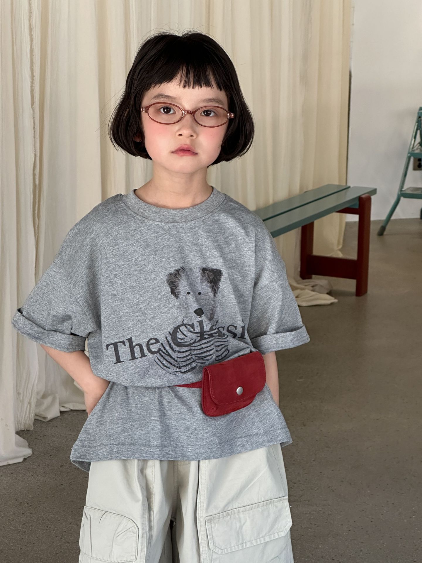 韩国童装短袖25夏季新款儿童可爱狗狗印花t恤男女童休闲百搭上衣详情12