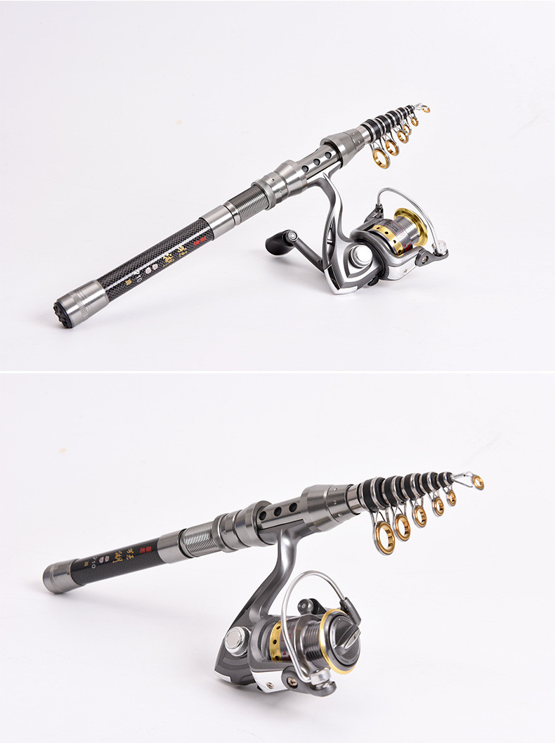 27593 LEO/ Leou [Kuanghu Sea Fishing Rod] Carbon Ultra-Short Mini Sea Fishing Rod with retracted handle for casting pic 16