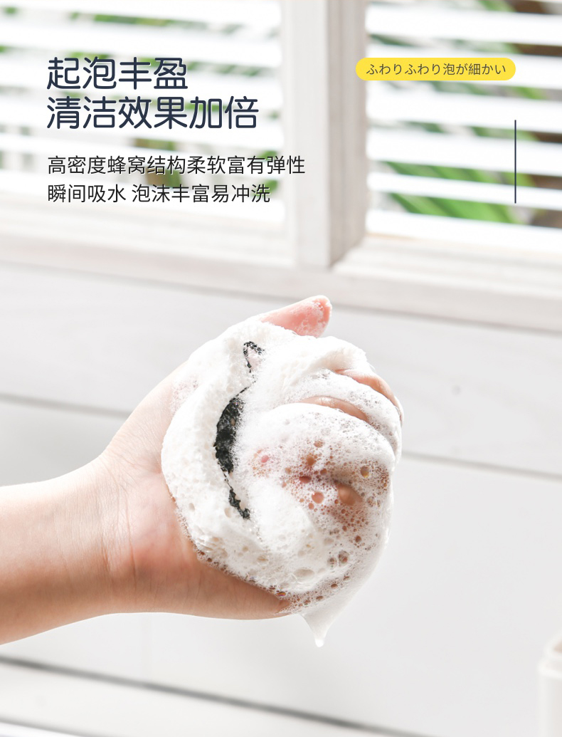 Natural non-stick oil wood pulp sponge, dishwashing brush, cleaning cloth, kitchen compressed sponge, printing cartoon, bath absorbent cotton pic 8