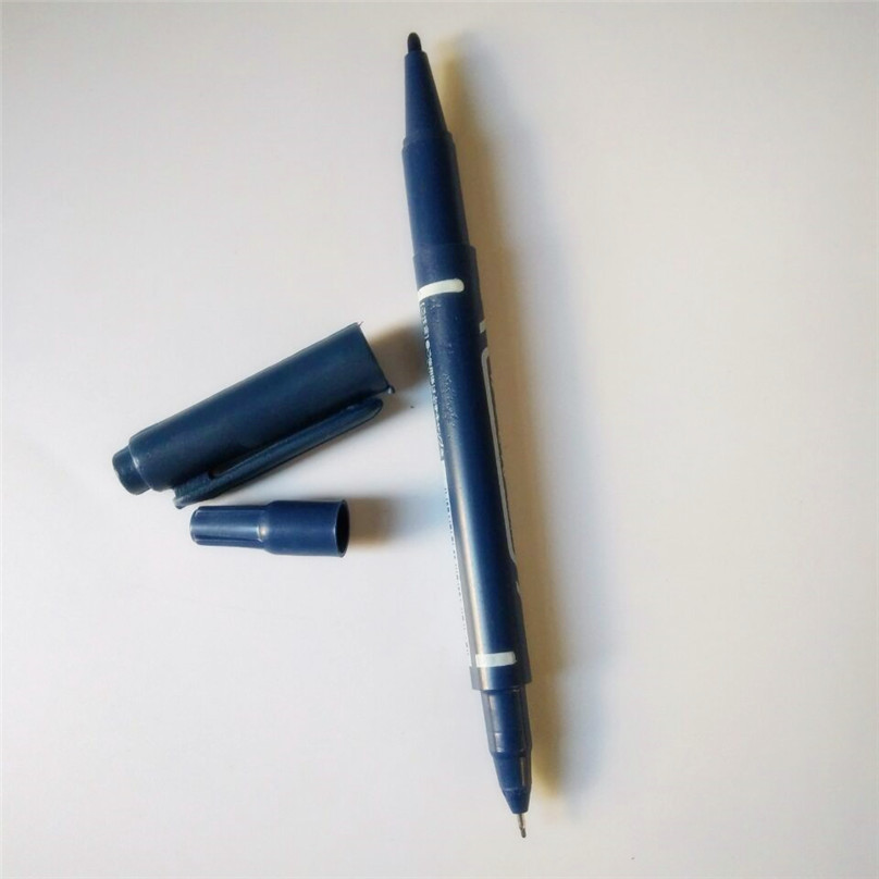 Loose double-headed pen marker pen, student stationery, office double-headed water and oil-based pen, marking, outlining pen, black writing pic 5