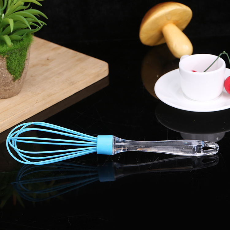 Kitchen DIY baking tools, colorful manual cream mixer and dough mixer, transparent handle egg beater manufacturer wholesale pic 2