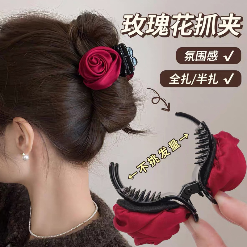 New bow lace large intestine hair band, girlish Korean style, high-end feel, low ponytail hair rope, hair flower, hair accessory factory pic 8