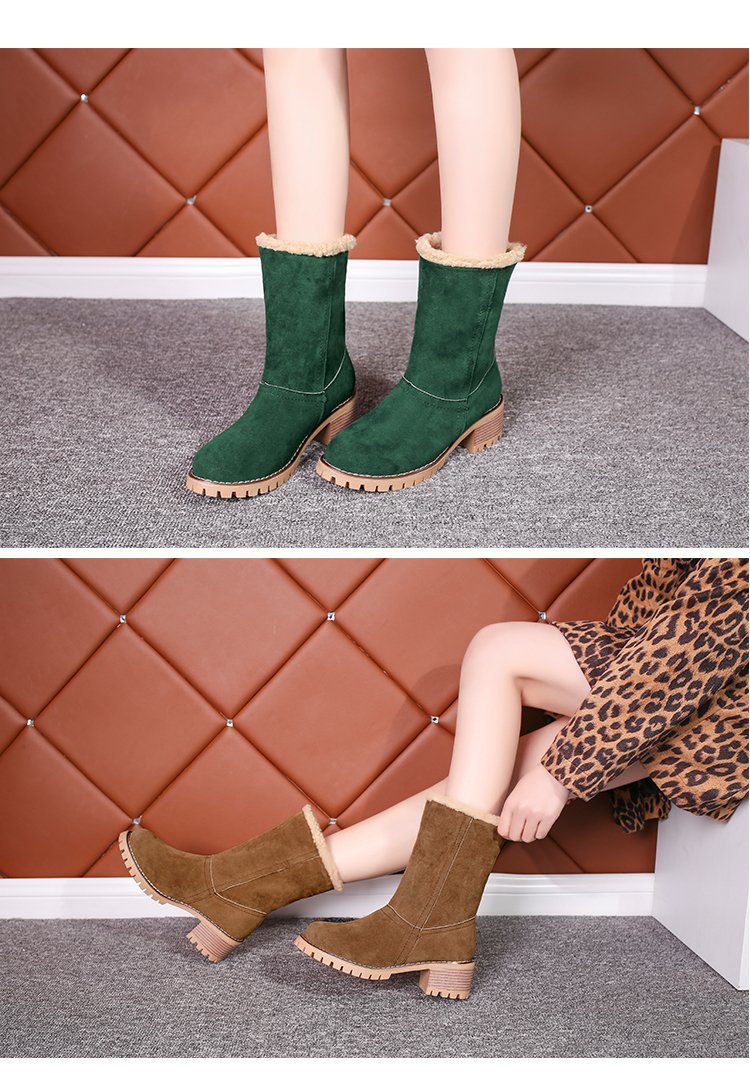 2024冬季新款绒面厚底粗跟中筒靴43码保暖棉鞋圆头大码外贸女靴子详情21