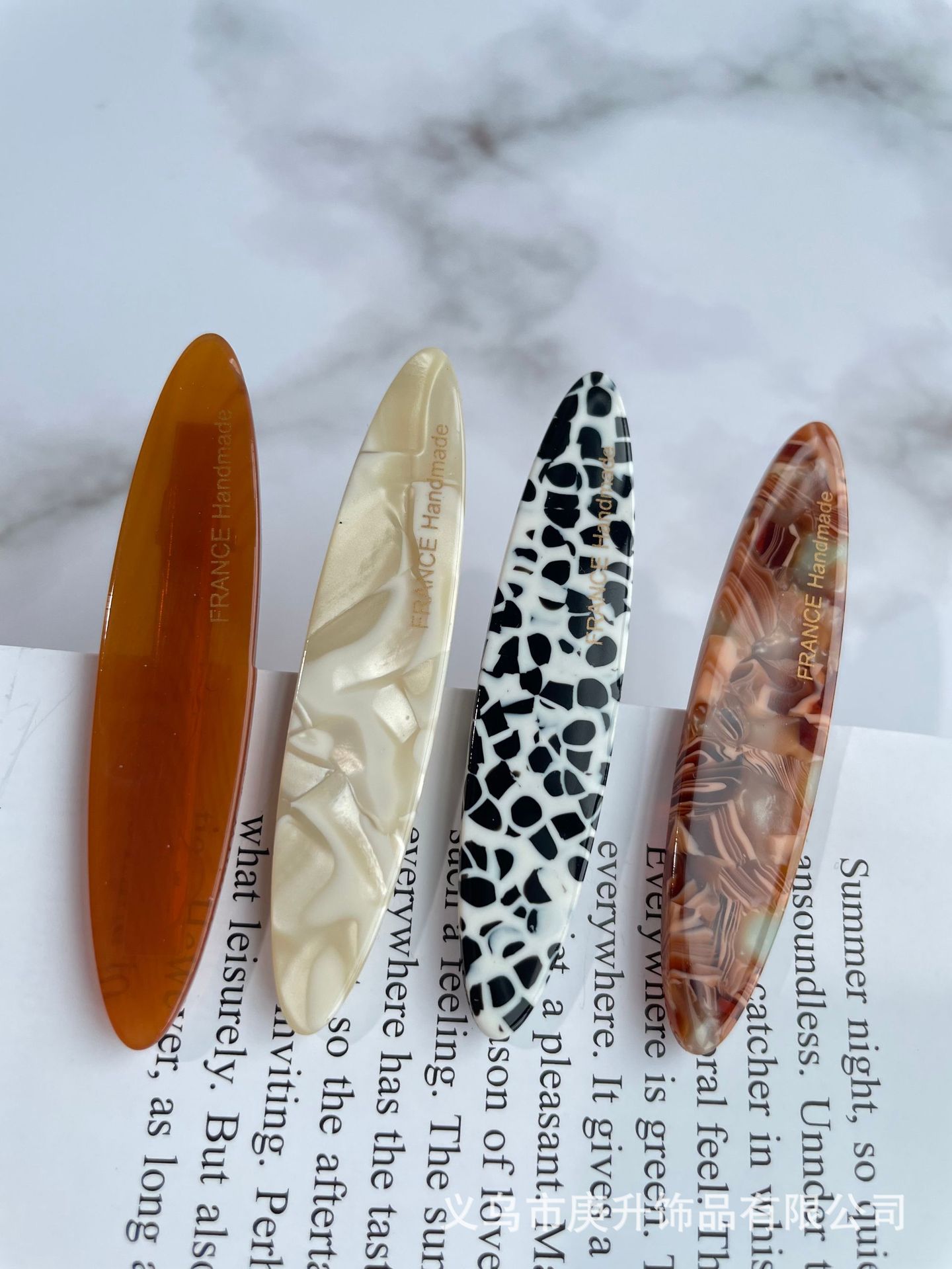 Korean atmosphere acetate crushed hair clips, side clips, simple straight clips, duckbill clips, summer high-end style bangs clips for women pic 21