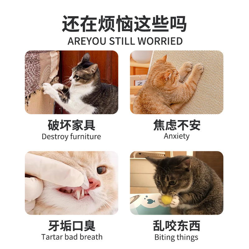 New cat toys, plush pillows, pet supplies, cat toys, biting interaction, self-entertainment, sound paper cat throw pillows pic 6