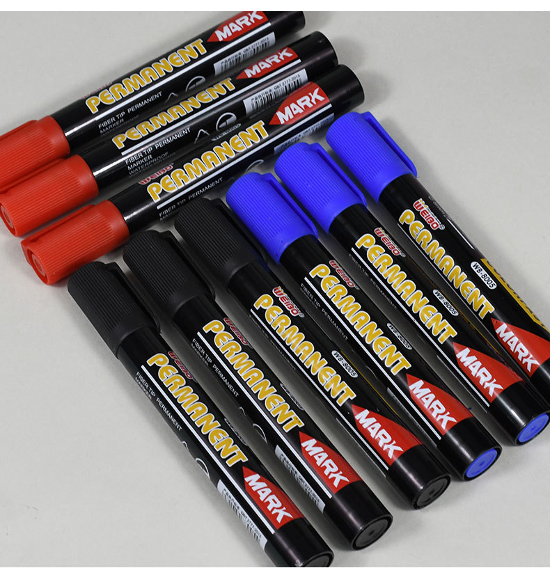 Weibo marker Pen Red, blue and black logistics Pen 10/ Box oil-based large-head pen Marker pen wholesale pic 10