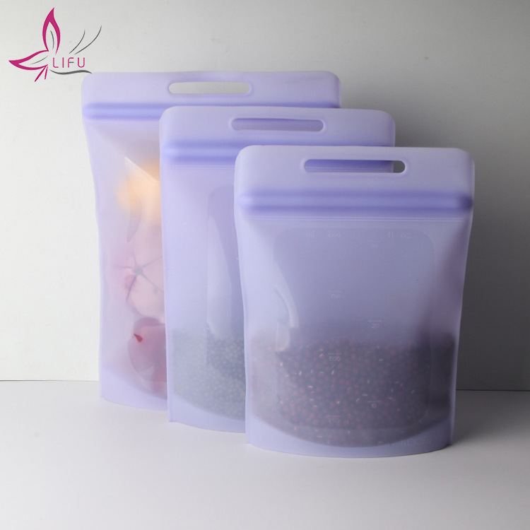 Creative semi-transparent storage bags, food silicone preservation bags, high-temperature resistant storage bags, food silicone sealed preservation bags pic 9