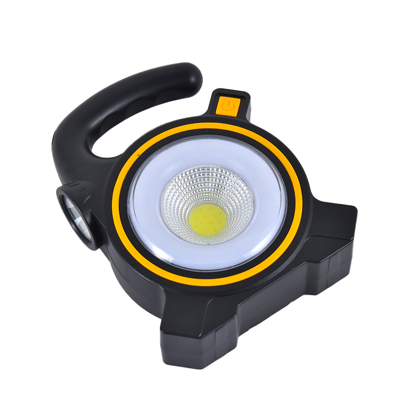 Solar-powered COB camping light, USB charging searchlight, patrol light, camping light, night fishing, hiking and hunting light pic 9
