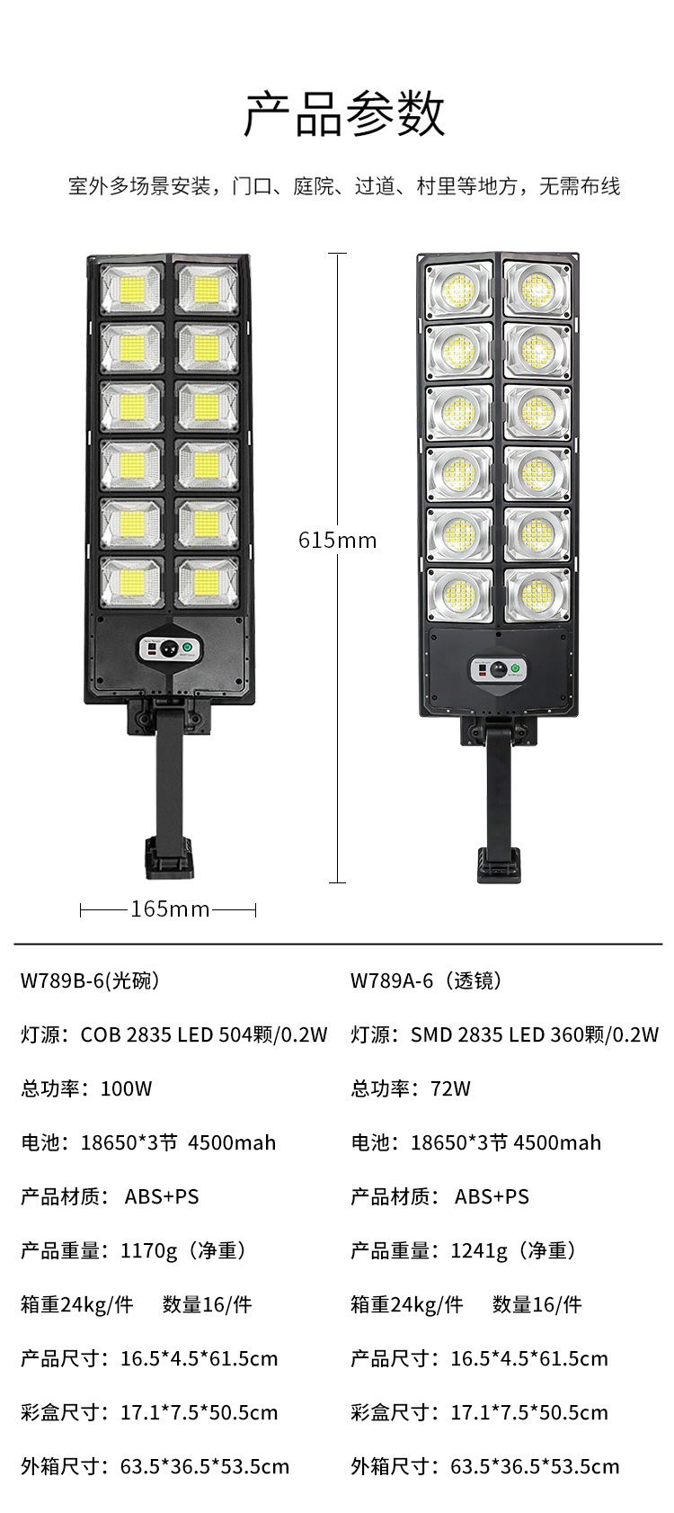 Wholesale of cross-border outdoor courtyard solar integrated street lamps, household outdoor lighting lamps, human body sensing solar lamps pic 19
