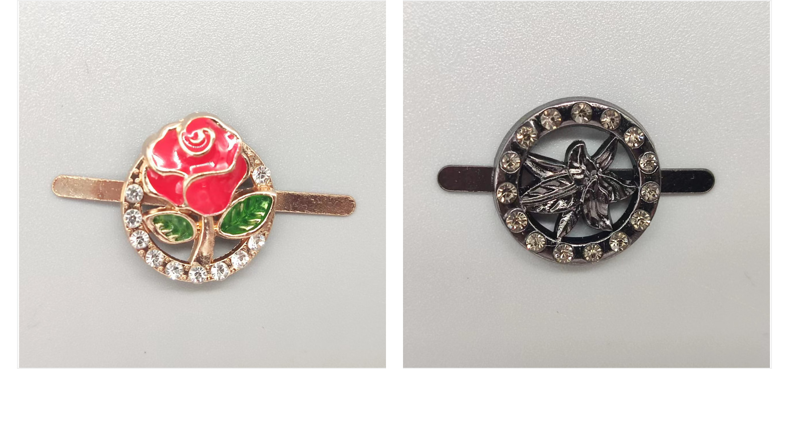 洞洞鞋装饰可拆卸五金豆豆鞋diy金属鞋扣单鞋锌合金配件带钻链条详情9