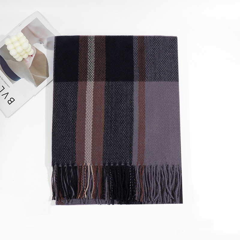 Check scarf Women 2023 Winter New style fashionable, versatile and warm imitation fashion cashmere scarf shawl factory wholesale pic 21