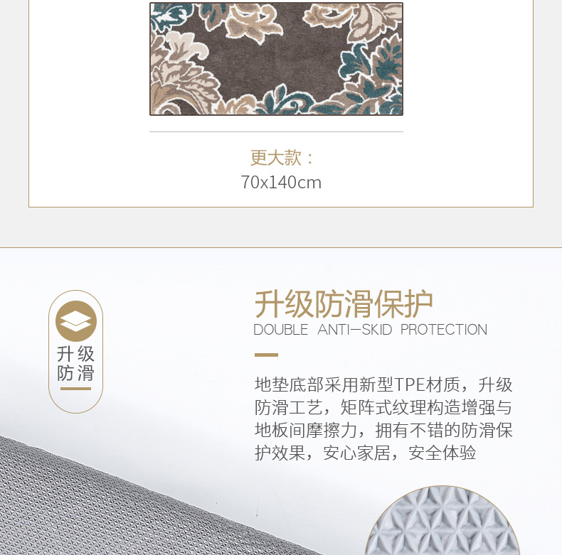 大达DADA浴室吸水防滑地毯酒店卫生间门口入户卧室轻奢地垫详情20