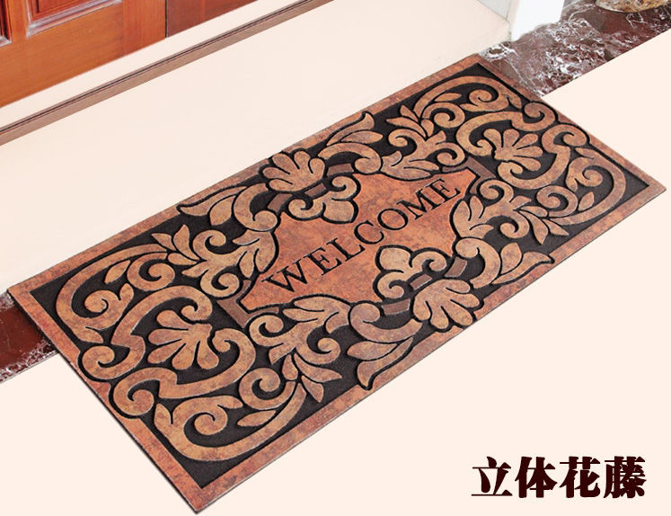 欧式大门口地垫入户门垫半圆形室外门外橡胶塑料门前进门踩脚垫子详情21