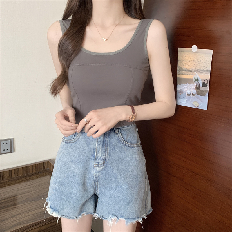 方领宽肩带背心内衣一体式外穿内搭透气舒适运动百搭美背抹胸女士详情25