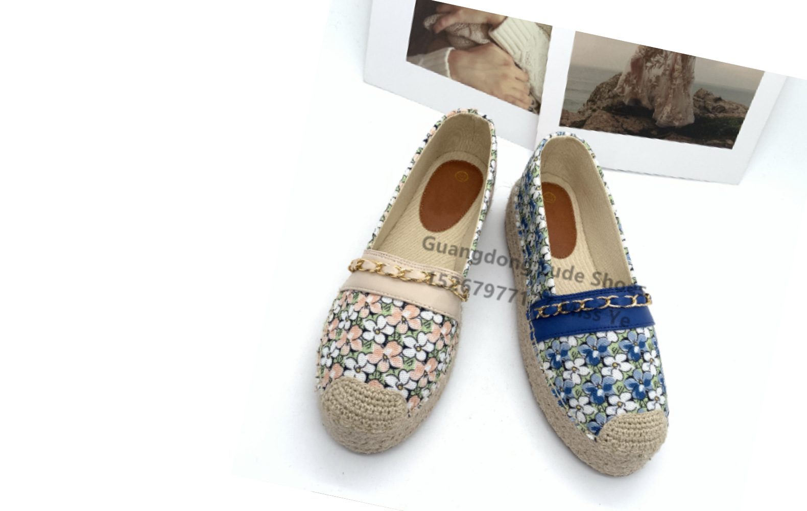 2022新款春夏厚底单鞋增高单鞋广州女鞋工艺鞋碎花文艺清新单鞋女详情7