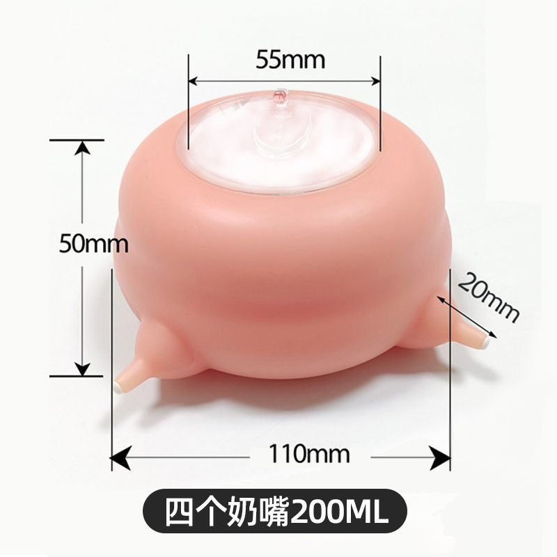 厂家猫狗仿生硅胶自动喂奶神器奶嘴喂水喂奶瓶宠物奶碗吸奶批发详情7