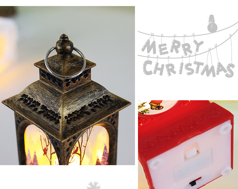 Cross-border new Christmas decorations: wind lamps, candlestick lamps, old man snowman Christmas decorations, night lights, table ornaments pic 12