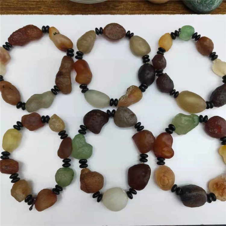 Guangshun Jewelry Wholesale of natural stone Agate Bracelets, DIY irregular agate natural stone bracelet Factory direct Sales pic 1