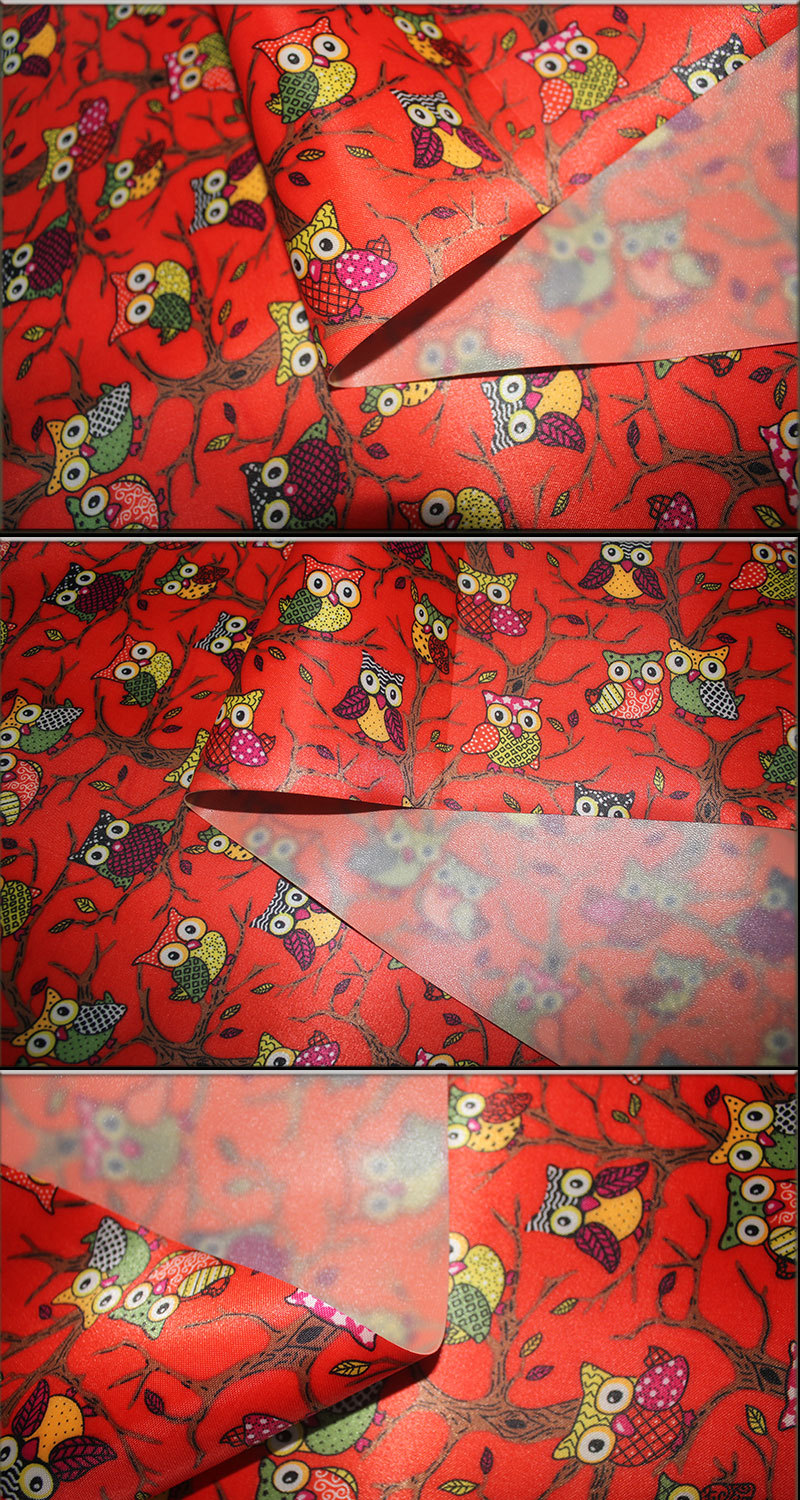 Color-printed owl foam printed foam printed fabric foam coated pvc pic 20