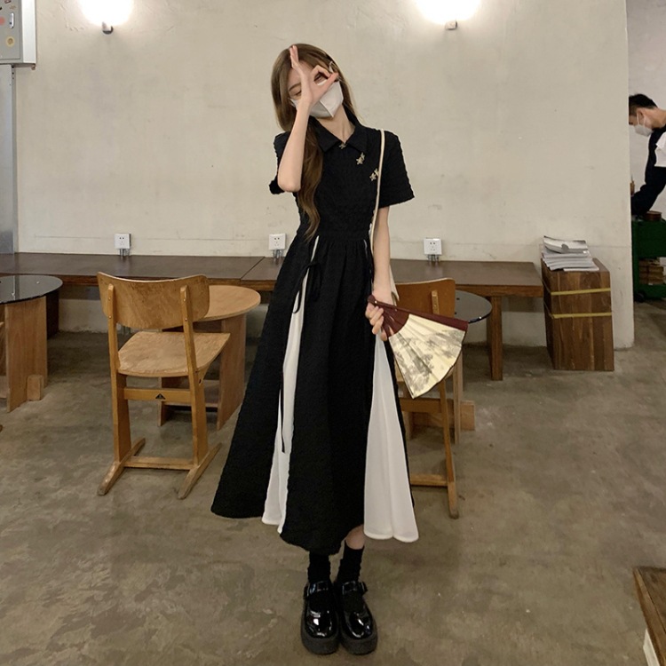 中式改良旗袍连衣裙女夏天2022新款设计感收腰短袖中长款裙子女装详情25