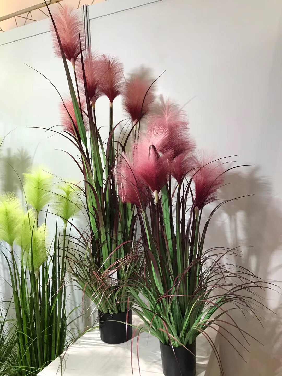 Bionic reed, pink muhly grass, sunny grass, indoor decorative green plants, potted plants, simulation plants, wedding props, decorative dogtail grass pic 1