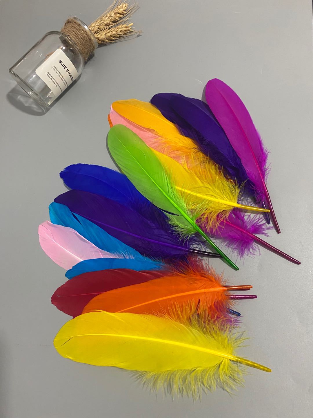 High-quality goose feathers, hard and fluffy, wholesale in stock, DIY colorful feathers, wedding decoration materials, white goose feathers pic 20
