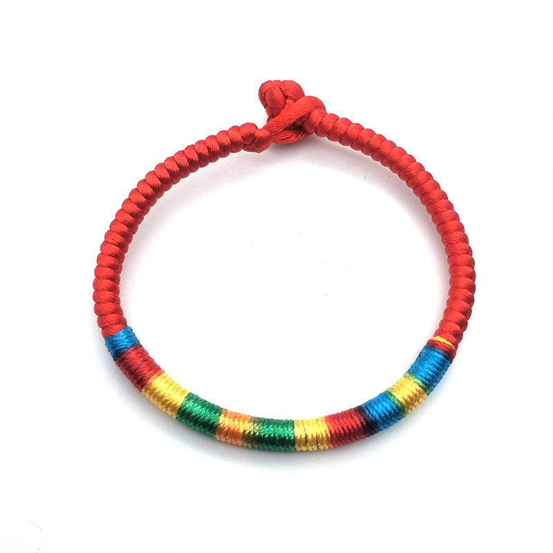 Retro ethnic style alloy oil-dripping small zongzi, Dragon Boat Festival colorful bracelet pendant, five-color string and rope accessory pic 4
